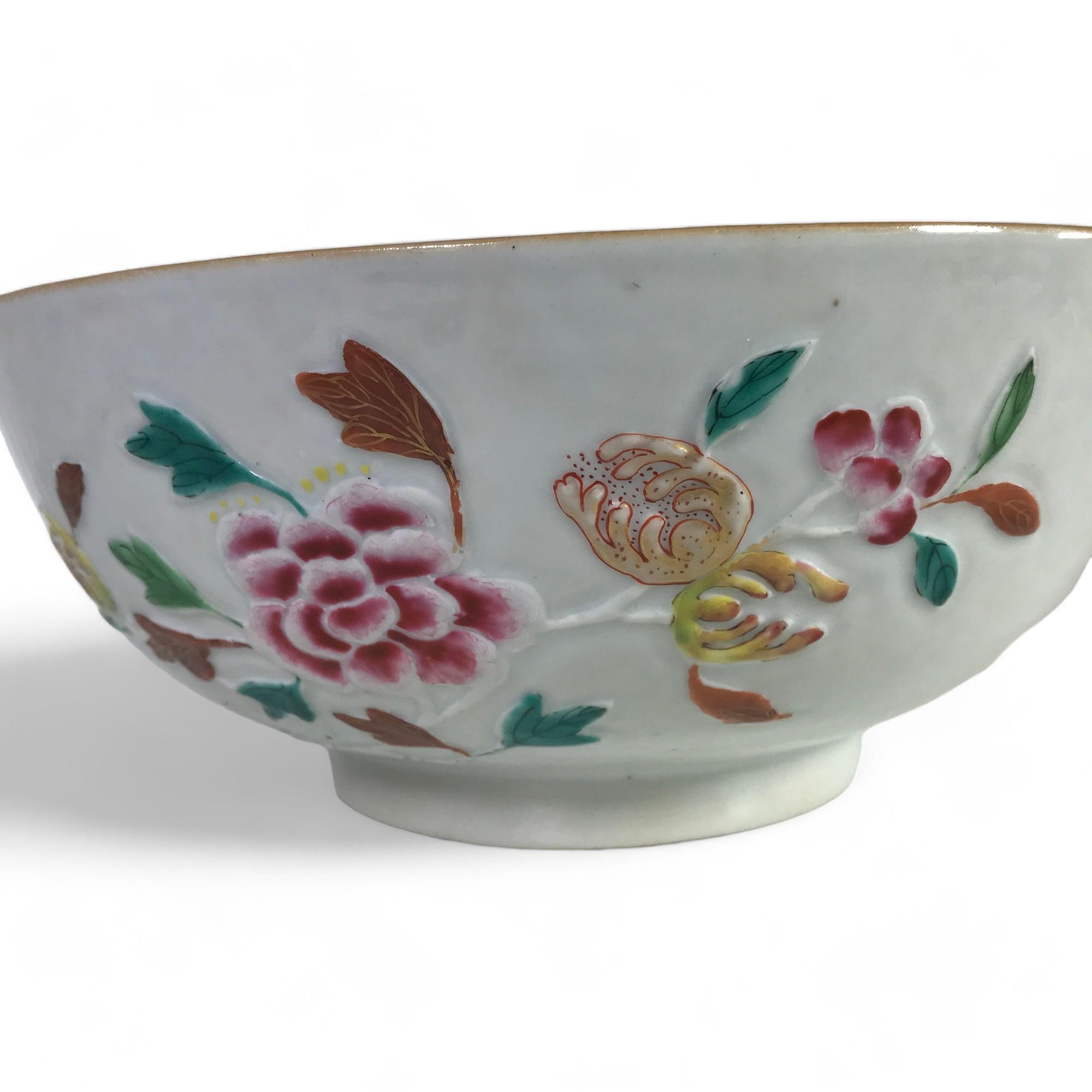 1800 年代初期の中国磁器輸出高浮き彫りボウル - Etsy 日本
