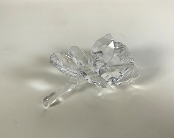 Swarovski Silver Crystal Rose W/ Original Box - Etsy
