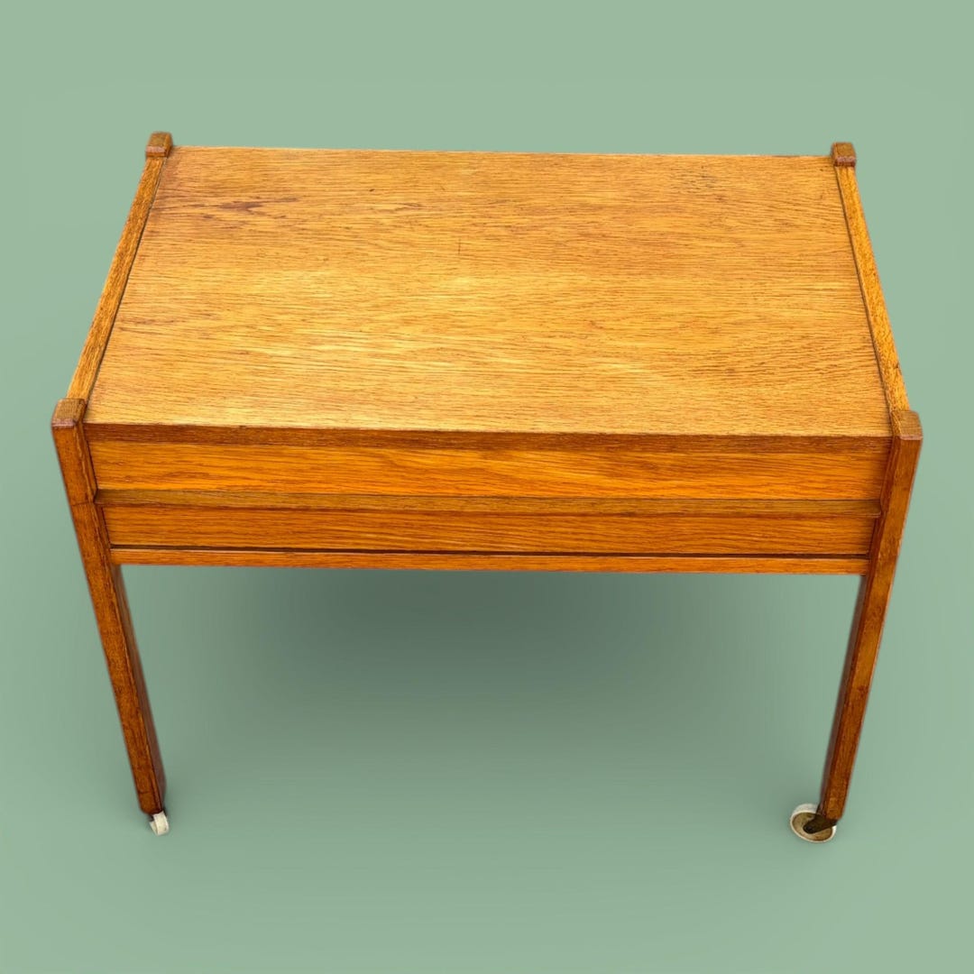 Vintage Mid Century Danish Teak Side Table - Etsy