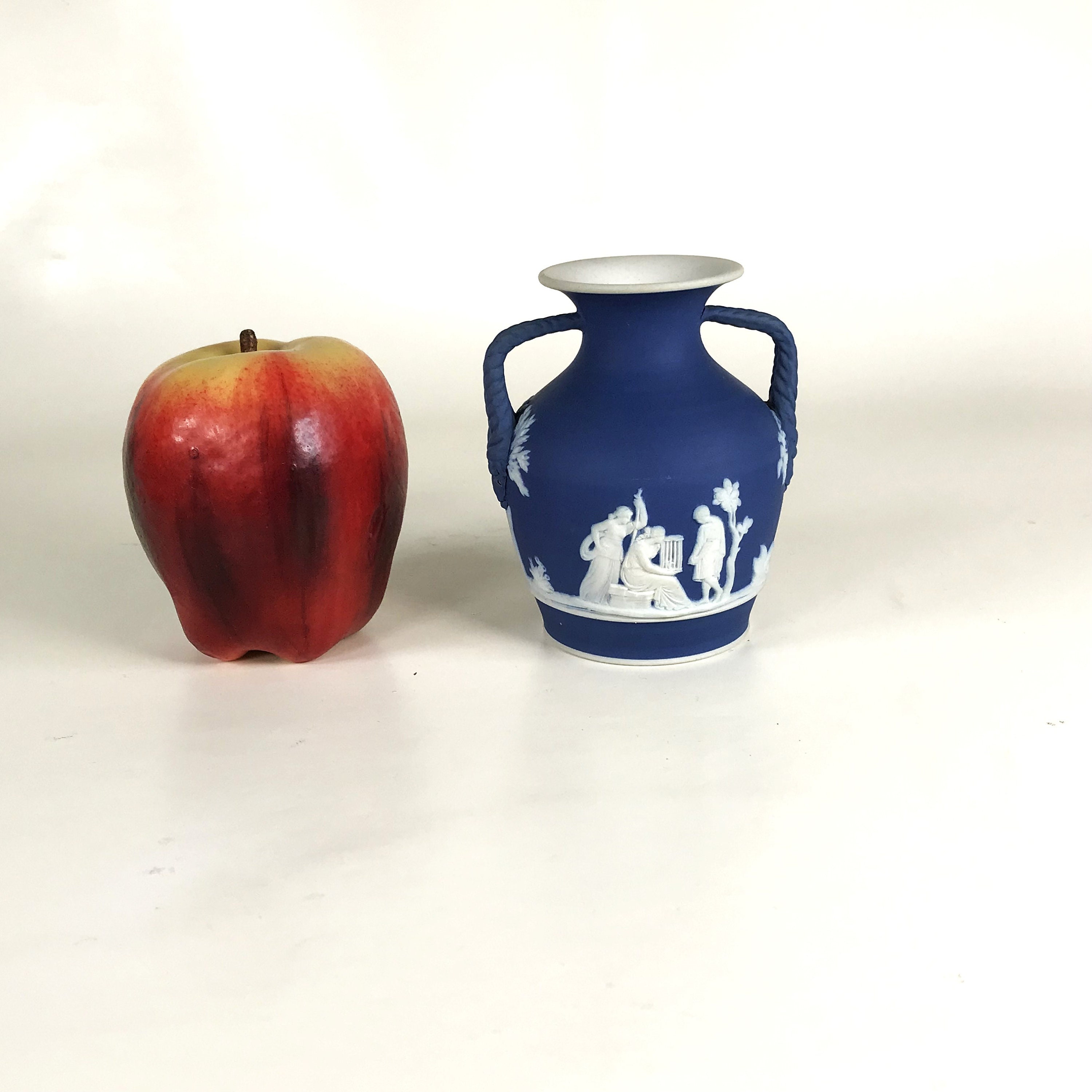 1900 年頃 ミニ ウェッジウッド ダークブルー ディップ