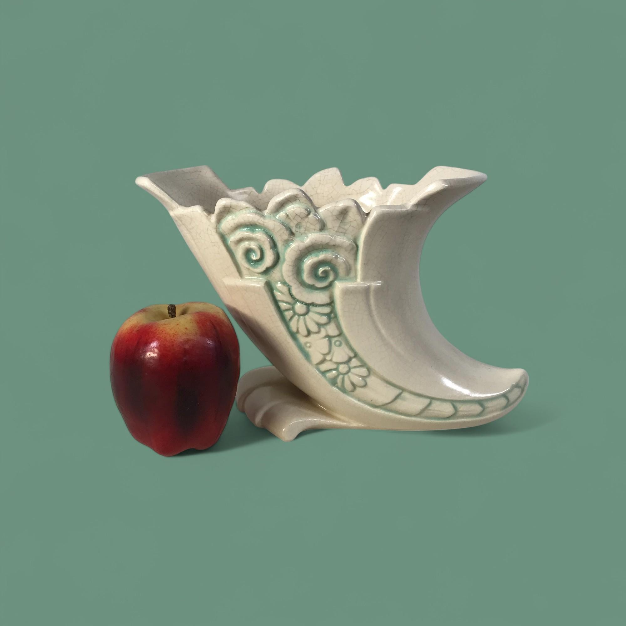 ヴィンテージ ウェラー フローラル コルヌコピア 陶器花瓶 - Etsy 日本