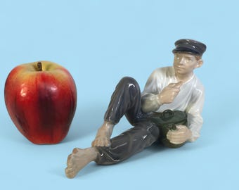 Royal Copenhagen Figurine of Shepherd Boy Eating His Lunch