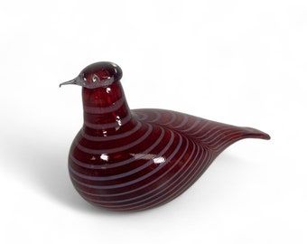 Oiva Toikka Magpie (harakka) Glass Bird Rare 1980s Elegant Design