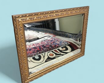 Large Vintage Gold Frame Mirror