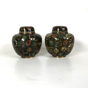 Pair of Similar Small Antique Chinese Cloisonne Vases