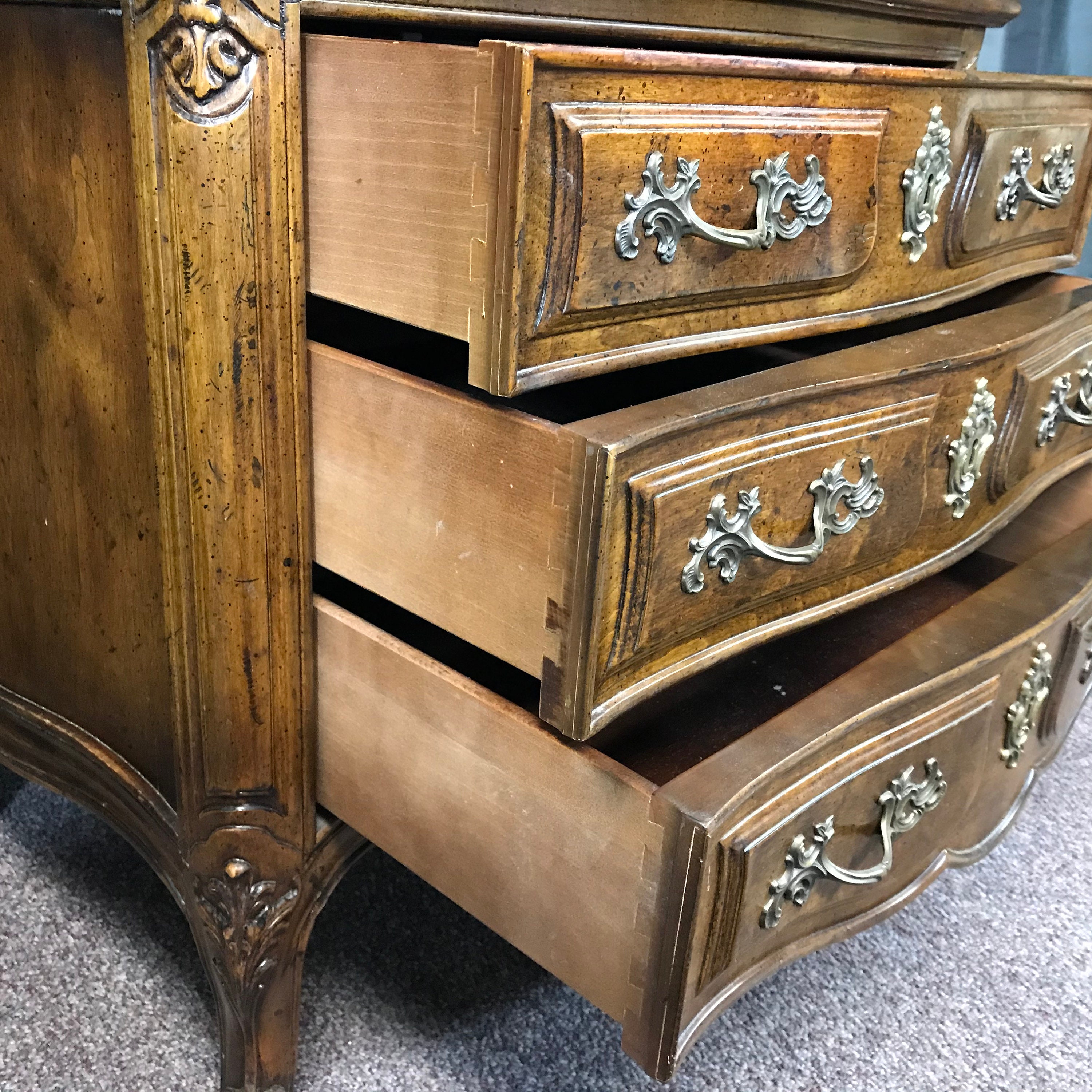 Pair of Henredon Provincial 3 Drawer Side Tables or Bachelor Etsy