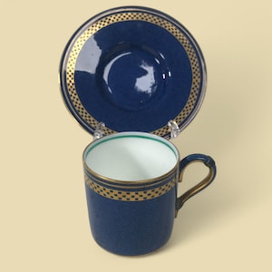 Antique Wedgewood Powder Blue Demitasse Cup and Saucer Set # 8905