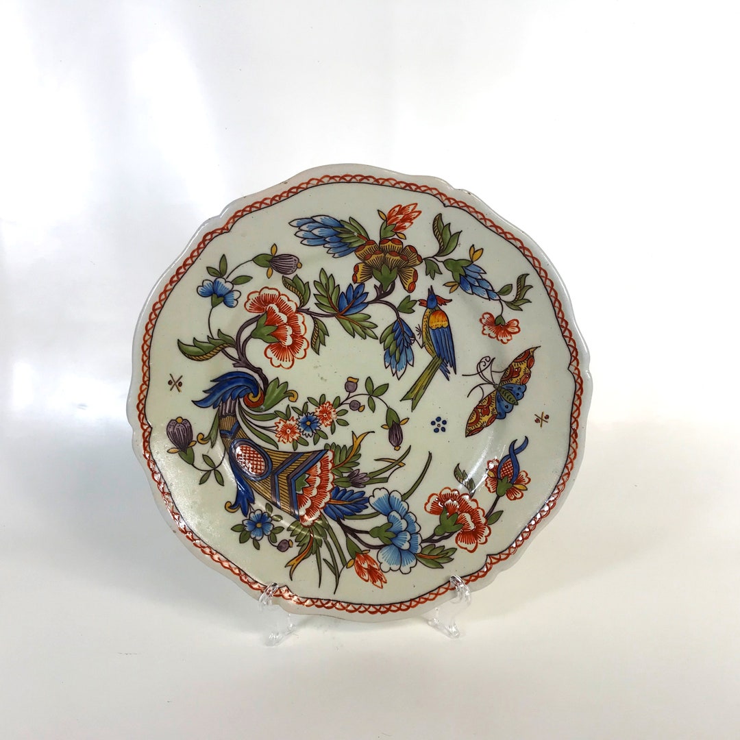 C. 1900 Rouen Faience Pottery Plate - Etsy