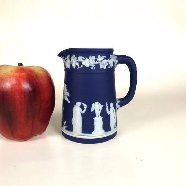 Wedgwood Cobalt Blue Jasperware Creamer Pitcher