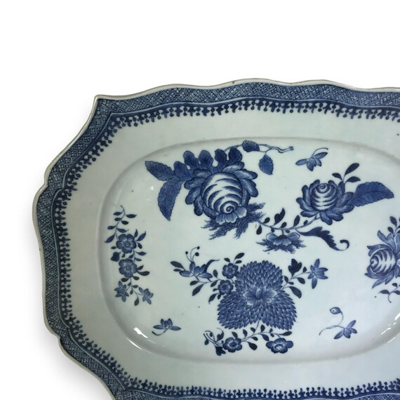 中国 清朝 華南磁器 輸出雑器 皿　渦巻 草花文 1800年頃の中国輸出用磁器皿 - Etsy 日本