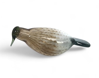 Oiva Toikka Hopeaviklo Rare Vintage Art Glass Bird With Original