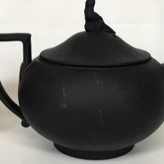 Antique Wedgwood Black Basalt Teapot 