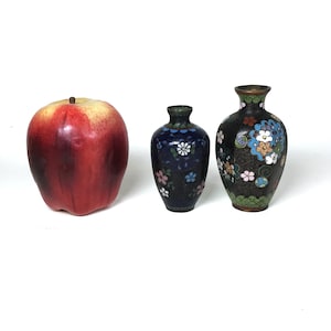 Pair of Miniature Japanese Cloisonne Vases