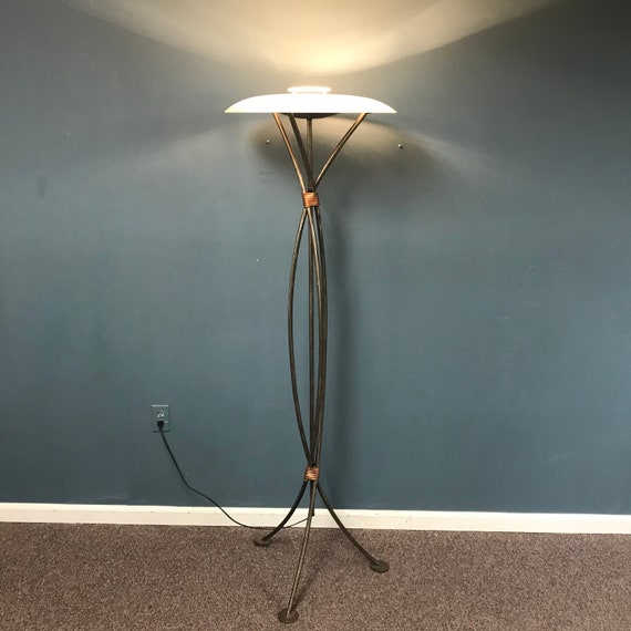 Wrought iron torchiere floor lamp deals