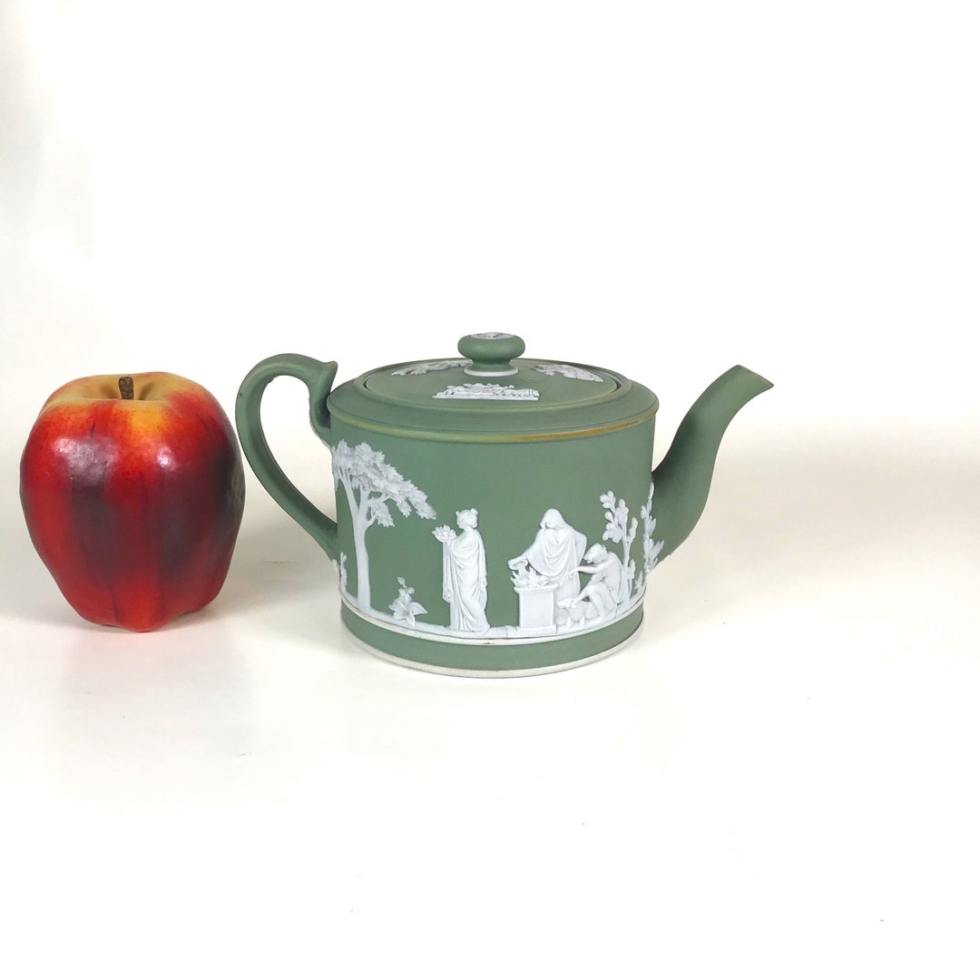 Ca. 1891 Wedgwood Green Jasperware Teapot Etsy