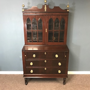 Early 1800s Mahogany Federal Secretary Desk
