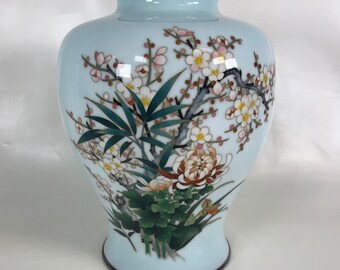 安藤十兵衛 銀線七宝焼花瓶 - Etsy 日本