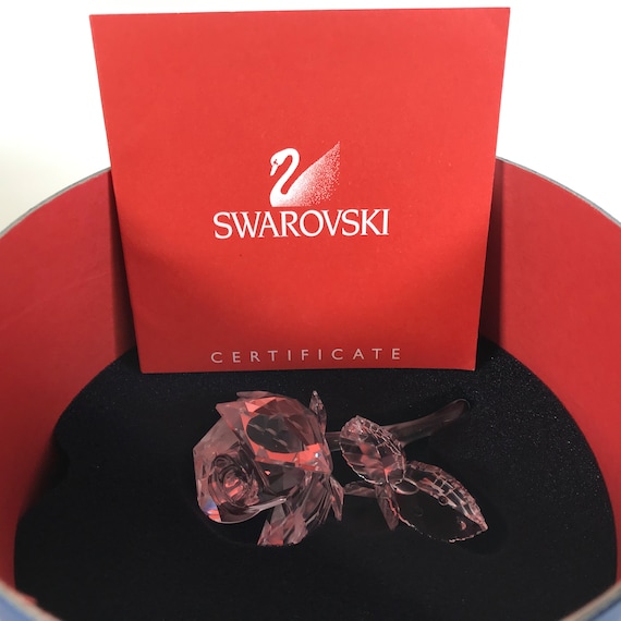 ★SWAROVSKI★SILVER CRYSTAL★ 　　★希少品★廃盤品★ Swarovski Silver Crystal Rose W/ Original Box - Etsy
