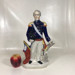 Circa 1850s Large Staffordshire Admiral Sir Dean Dundas Pottery Figurine