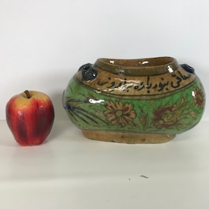 Seltene persische Polychrom Qajar Dynastie Kashkul Bettelschale