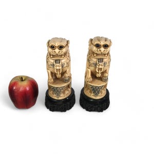 Pair of Vintage Chinese Guardian Lions