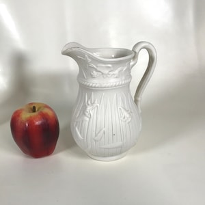 19th Century Parianware Pitcher with Tall Grass