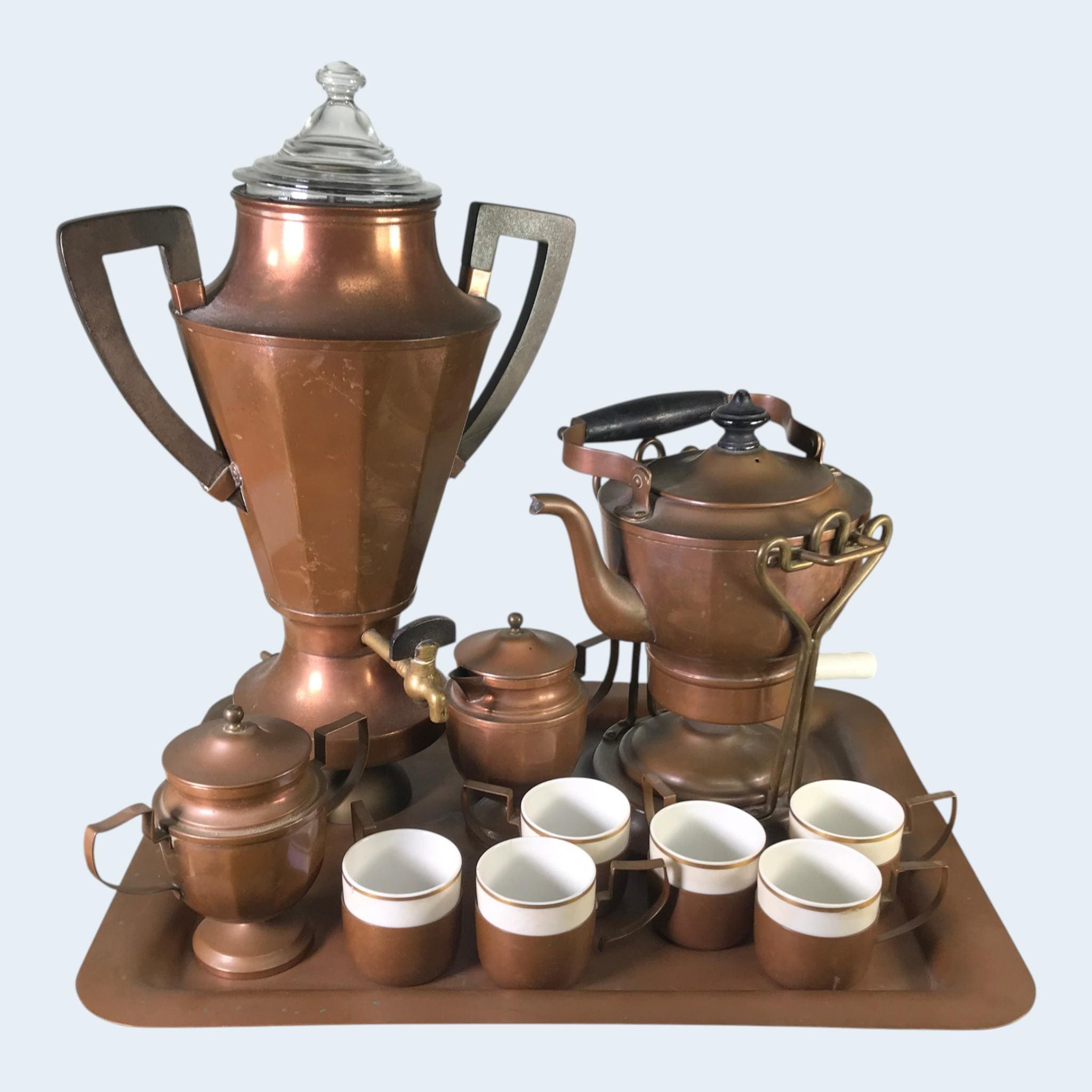 Joseph Heinrichs Pure Copper French Press Coffee Pot Set & Tray - Etsy
