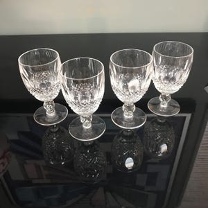 Lot De 4 Verres à Vin Stuart Cristal Valence - Waterford Wedgewood Vintage