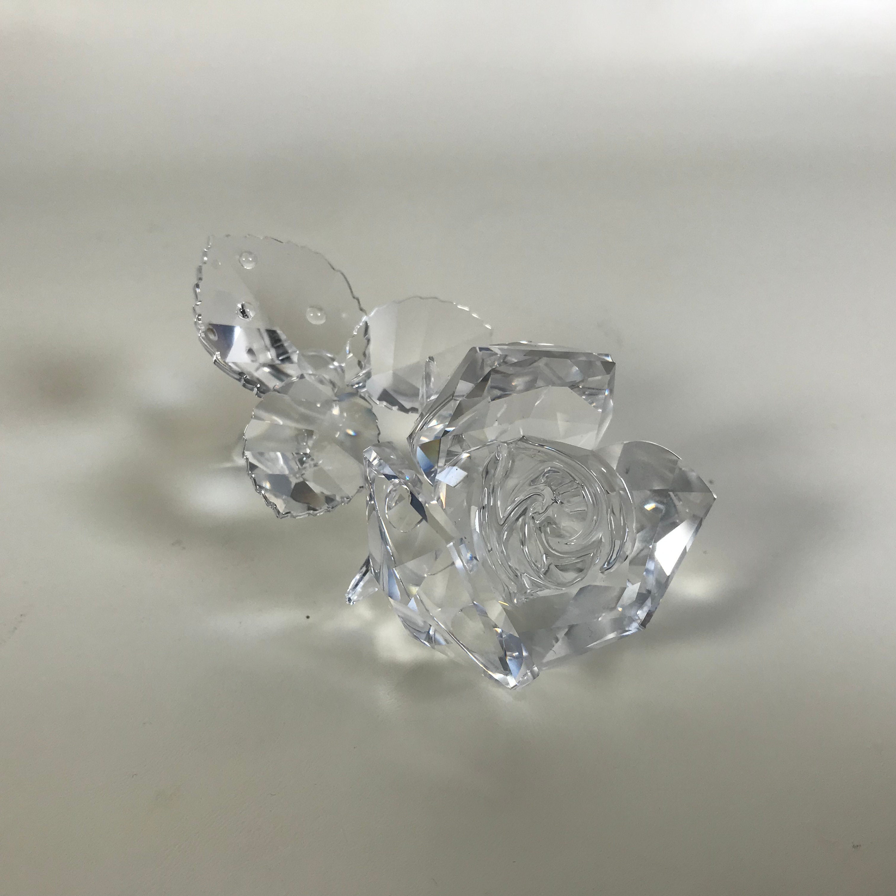 Swarovski Silver Crystal Rose W/ Original Box - Etsy
