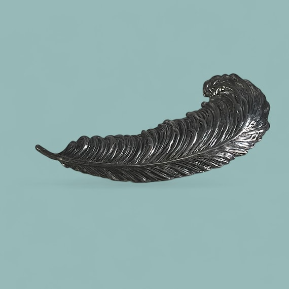 Sterling Feather Brooch