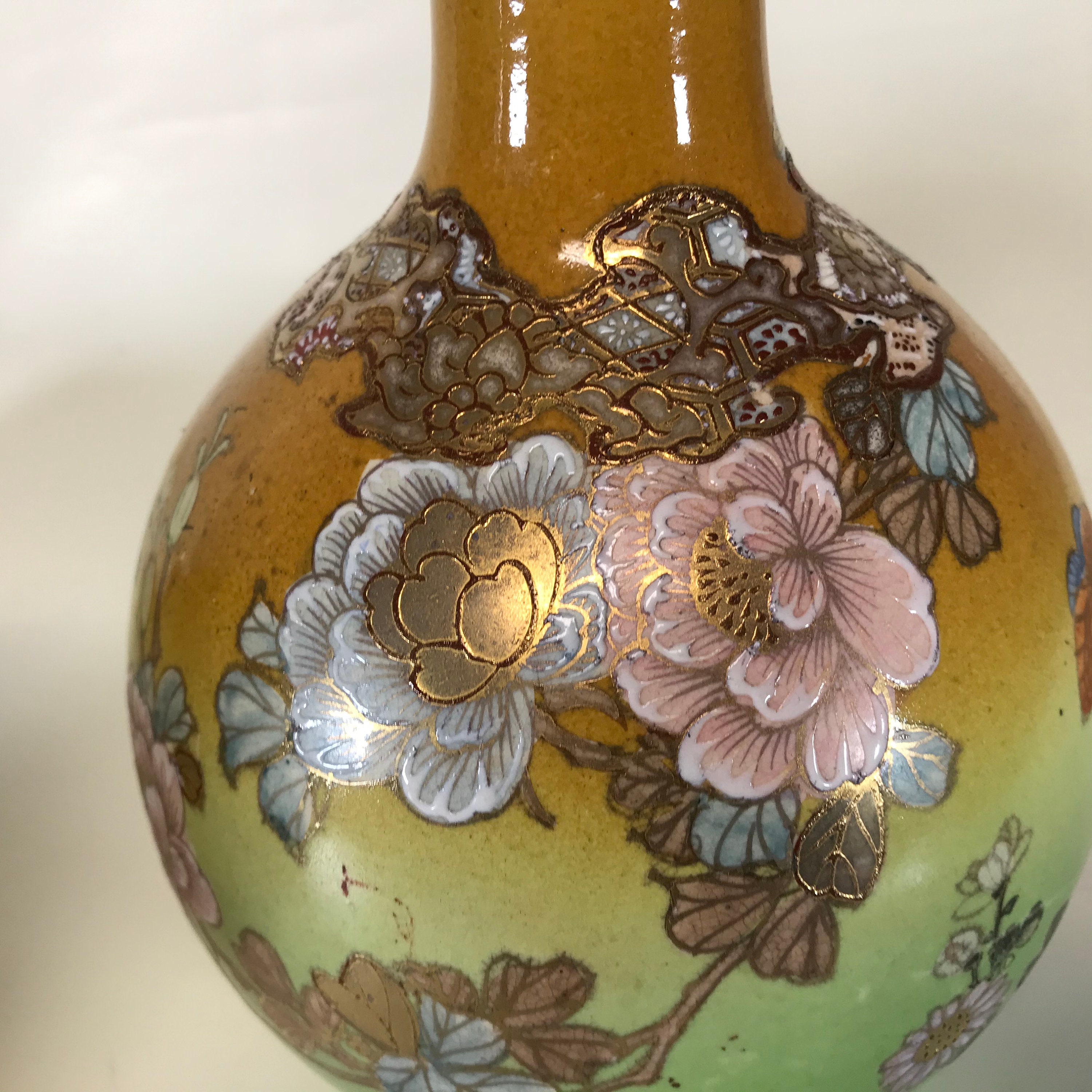 薩摩焼き　陶器花瓶 20 世紀初頭の薩摩焼の瓶花瓶 2 個 - Etsy 日本