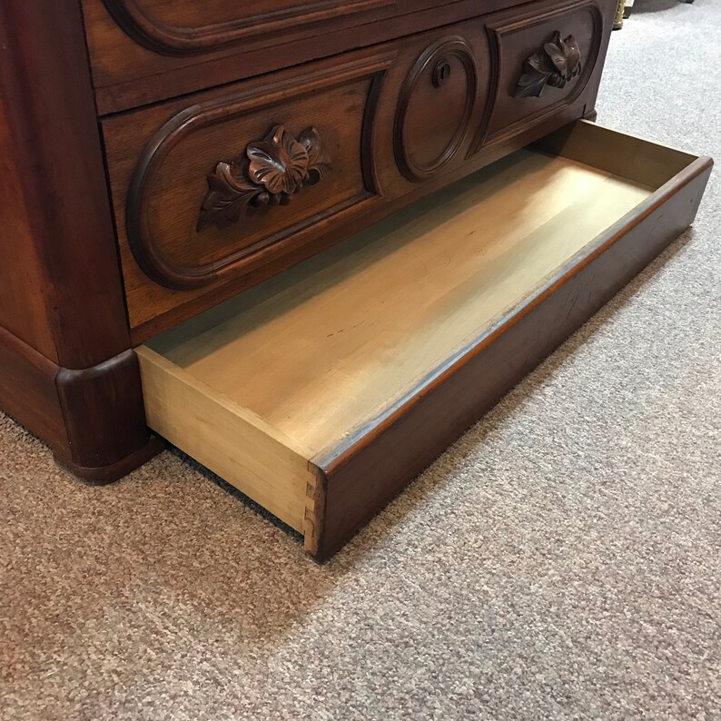 Victorian Marble Top 3 Drawer Dresser Etsy