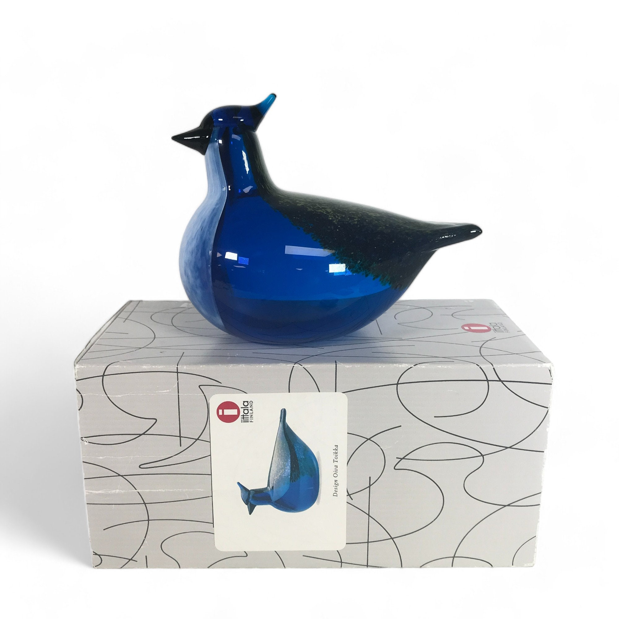 Oiva Toikka Iittala Art Glass Blue Jay - Etsy