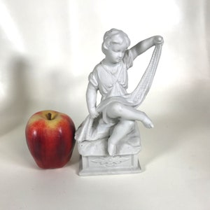Antique Parianware Figure of a Boy with Fishing Net