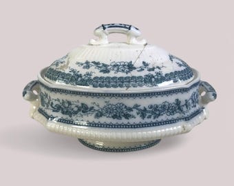 Wedgwood blauwe transferware schotelterrine #5327