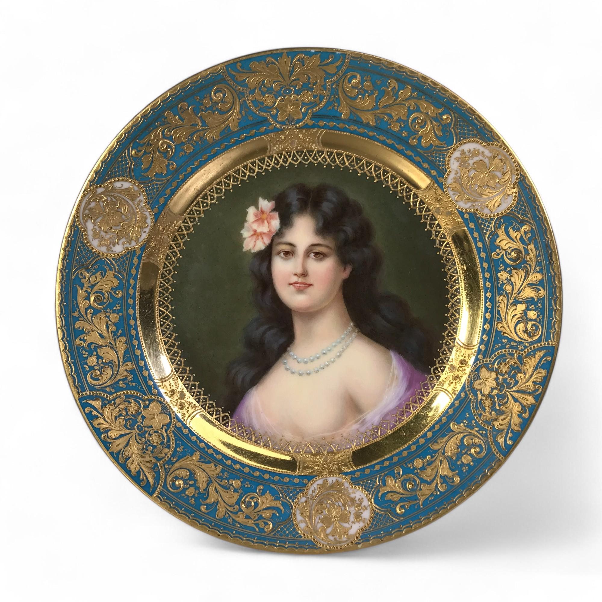 19th C. Royal Vienna Style Hand Painted Portrait Plate - Etsy