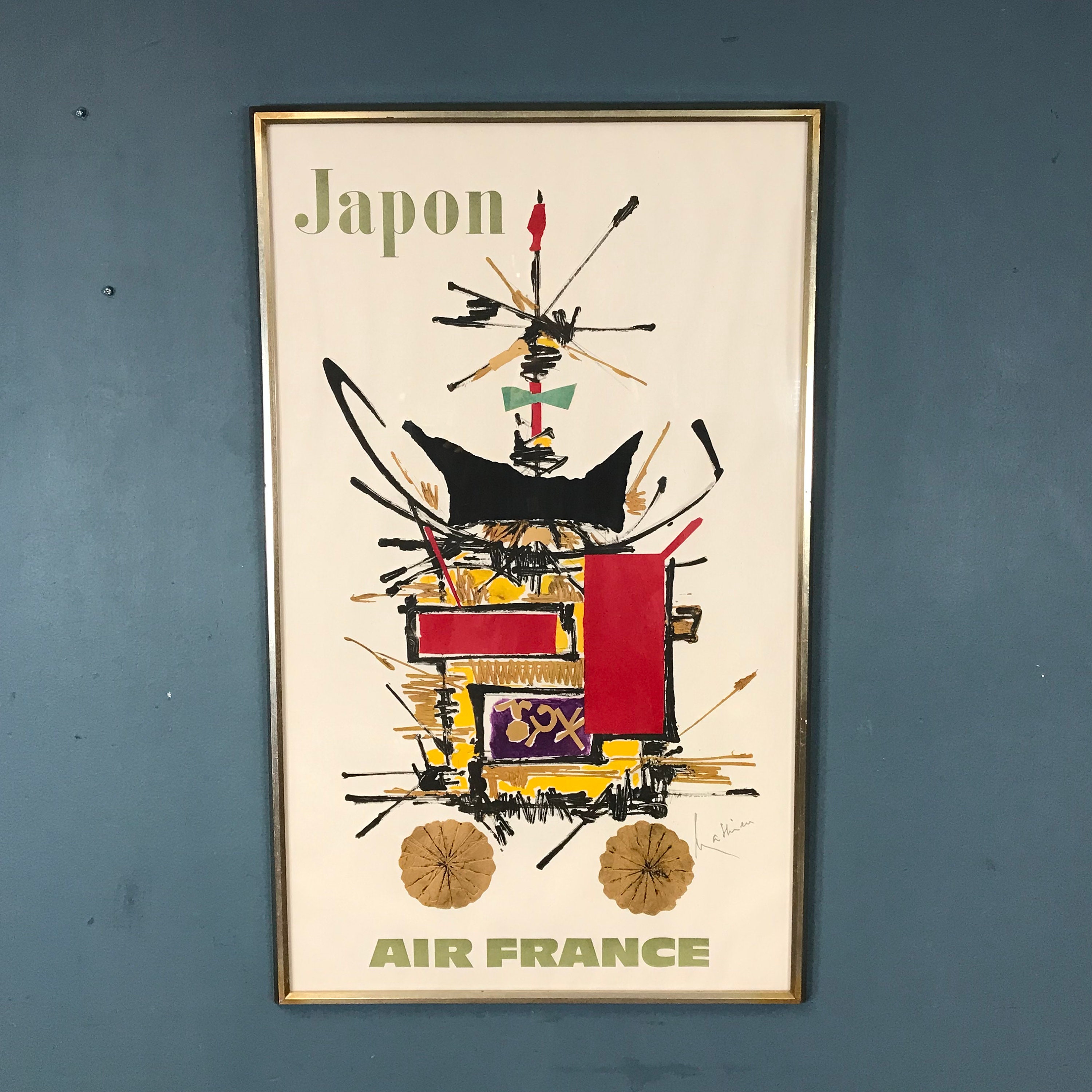1960s Air France Japan Travel Poster - Etsy