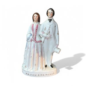Large 19th Century Staffordshire Figure of Prince & Princess of Wales