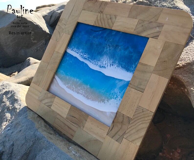 Painting with frame Seascape Ocean Painting Wall Ocean artwork Etsy