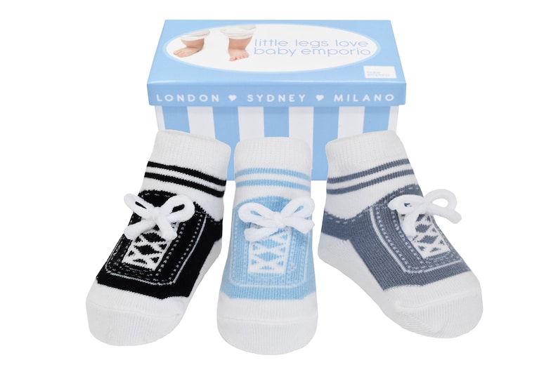 Baby Boy Socks That Look Like Shoes 012 Months Anti Etsy