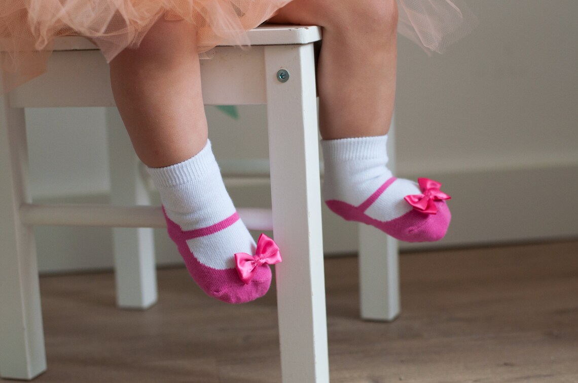 Baby Girl Socks That Look Like Shoes 312 Months anti Etsy