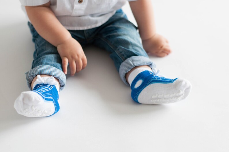 Baby Toddler Boy Socks That Look Like Shoes 012 Months Etsy