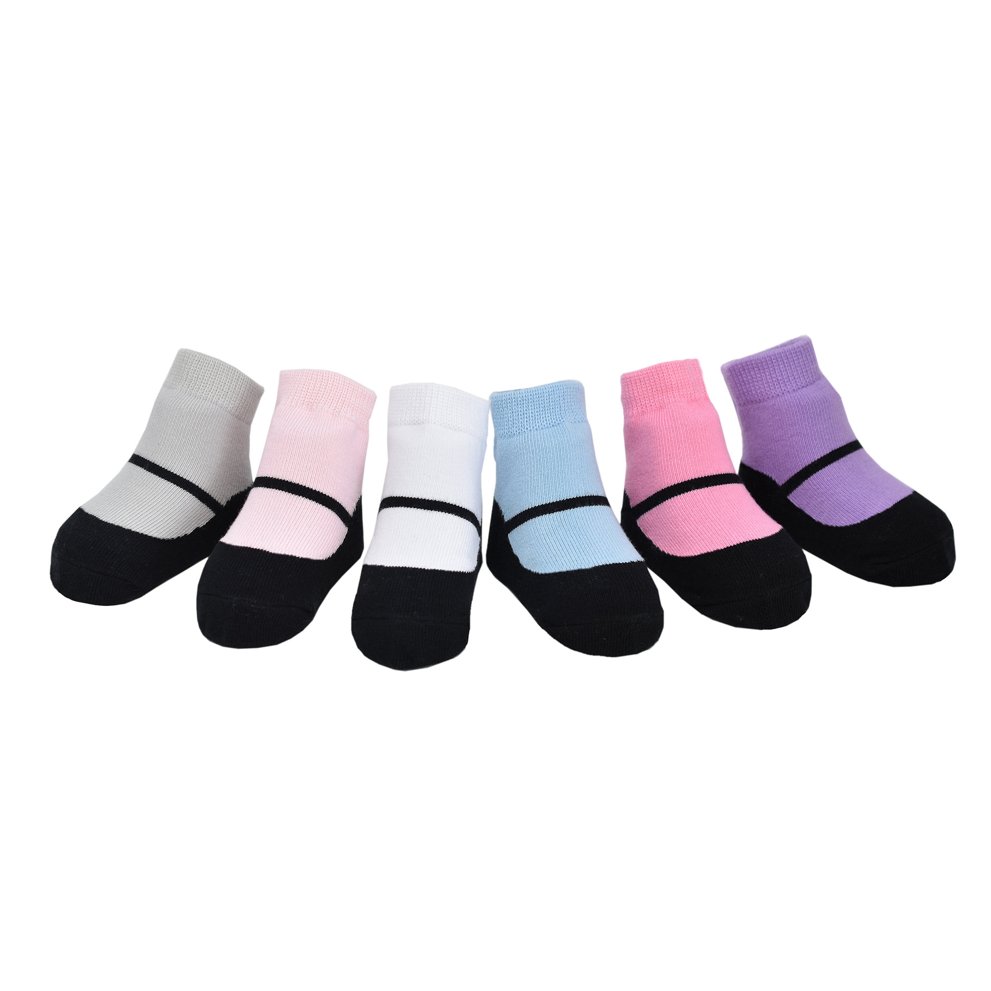 Pink Mary Jane Non Slip Socks 6pk – Elegant Baby