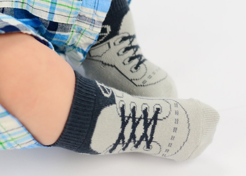 Baby Boy Socks that look like shoes 312 Months Anti Etsy