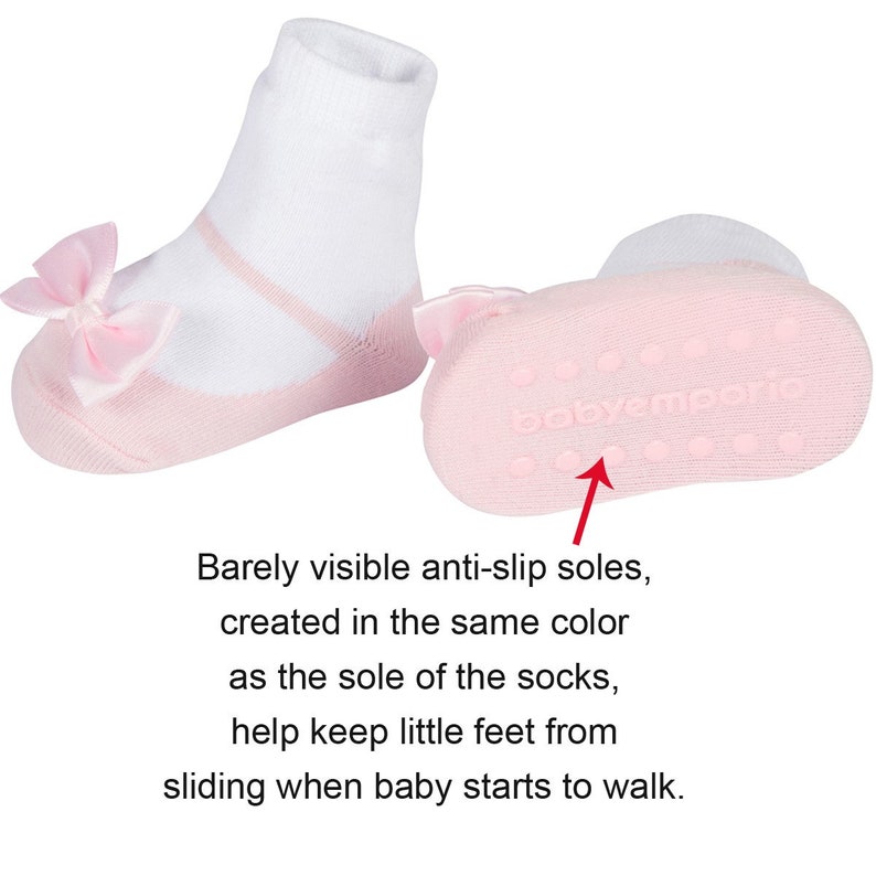 Baby Girl Socks That Look Like Shoes 012 Months anti Etsy