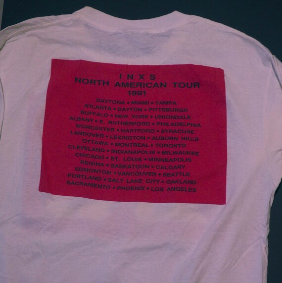 RARE Vintage 1991 INXS North American Tour T Shirt