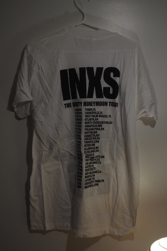 RARE Vintage 1993 INXS dirty honeymoon Tour T Shi… - image 4