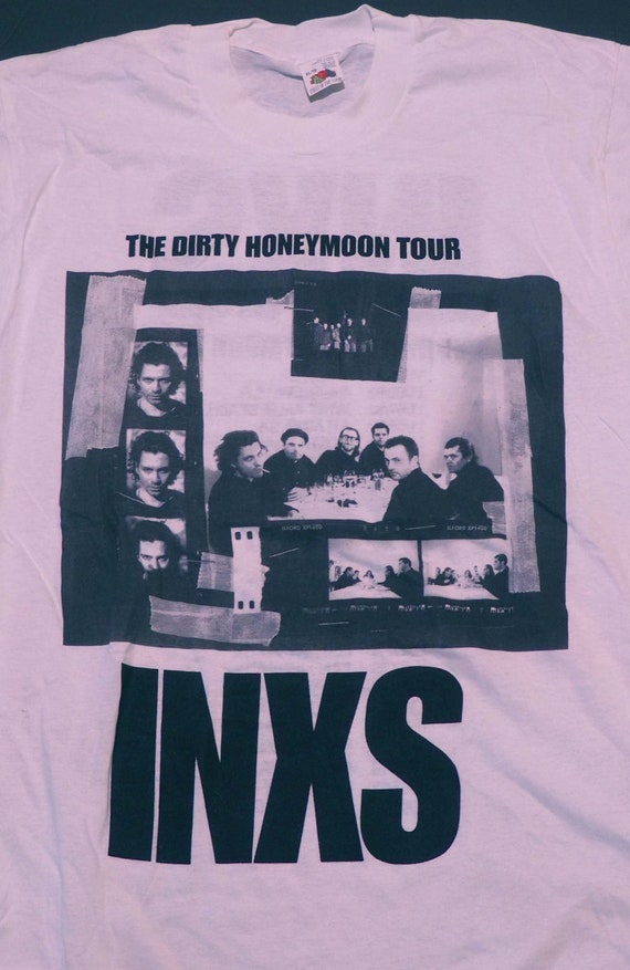 RARE Vintage 1993 INXS dirty honeymoon Tour T Shi… - image 1