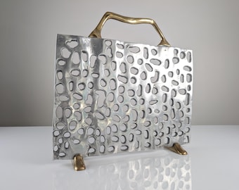 Sculptural spark arrestor in brass and aluminum by David Marshall, 1980s