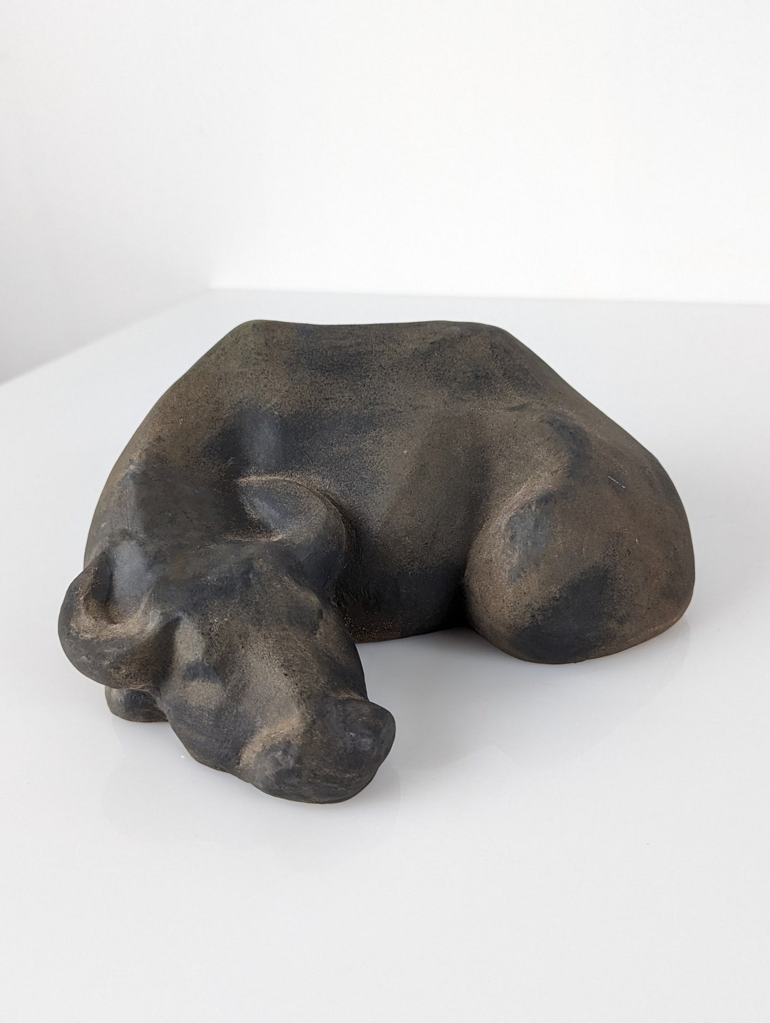 Animal Sculpture Resting Water Buffalo by Elena Laverón - Etsy